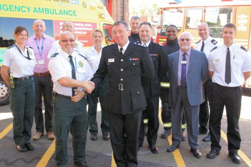 Ambulance and fire service at home in aston 2