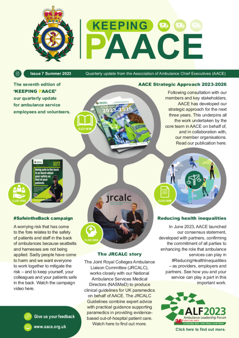AACE - KEEPING P'AACE ISSUE 7 SUMMER 2023 front cover