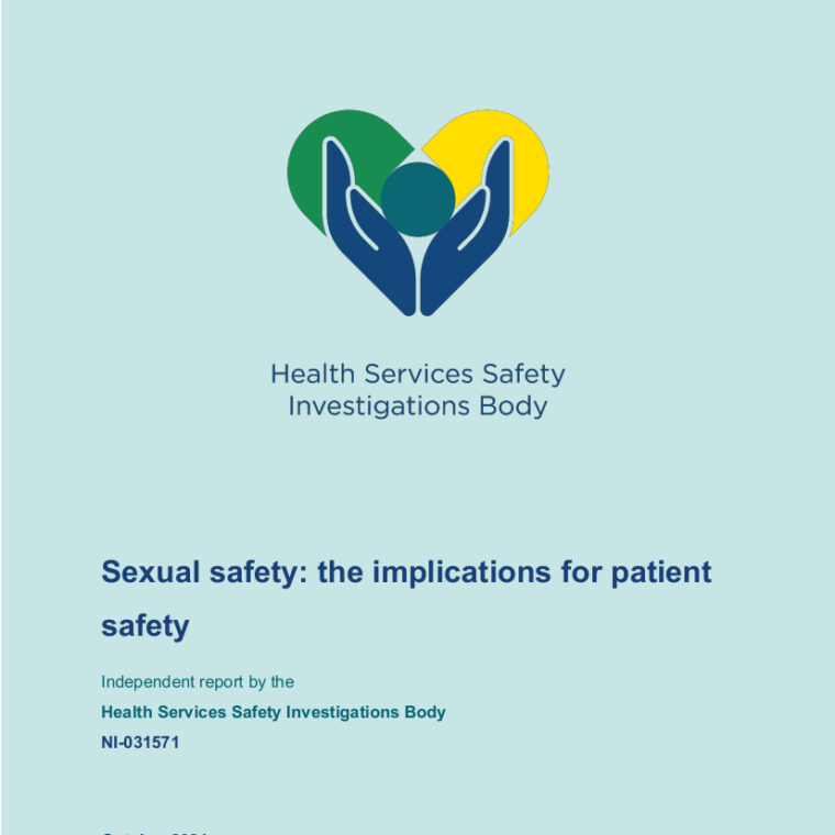 HSSIB report_Sexual safety - the implications for patient safety front cover Oct 2024