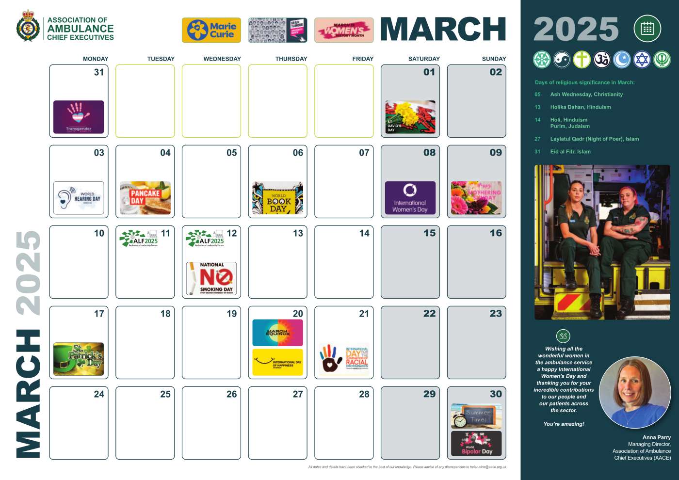 AACE publishes new Cultural Calendar for 2025 - aace.org.uk aace-publishes-new-cultural-calendar-for-2025-aace-org-uk