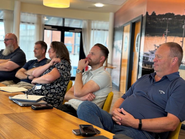 Ambulance and RNLI volunteers discussion